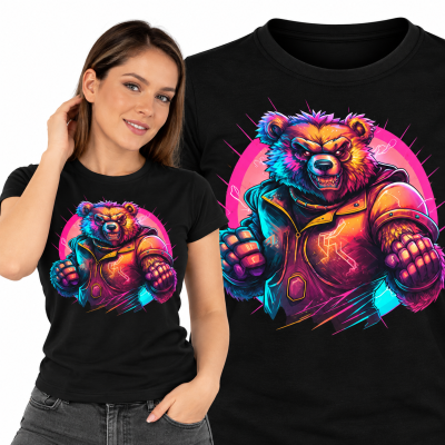 KOSZULKA DAMSKA ZWIERZĘTA  BAD BEAR 2